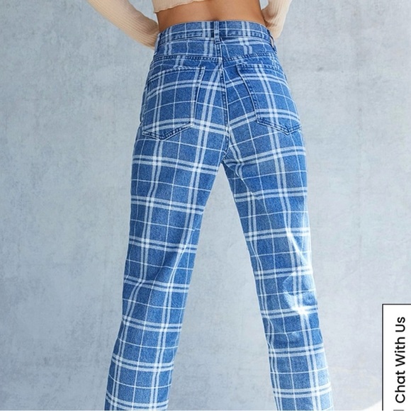 PACSUN Plaid Dad Jean, Size 26 - Picture 4 of 8